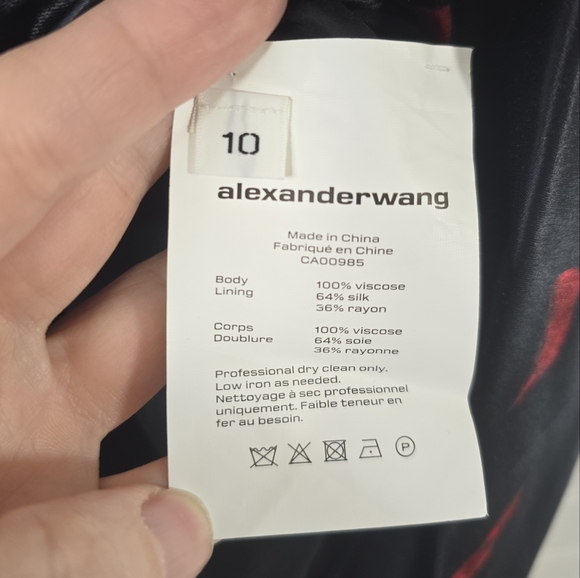 NWT Alexander Wang Rose Printed Satin Slip Sun Dress with Twist Knot Det… - Picture 10 of 12